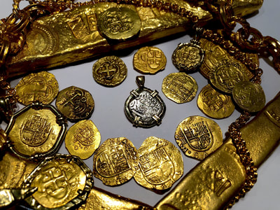 Bolivia 1 Real 1652 "El Consolacion Shipwreck 1681" 18kt Bezel 5