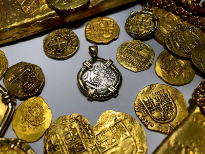 Bolivia 1 Real 1652 "El Consolacion Shipwreck 1681" 18kt Bezel 7