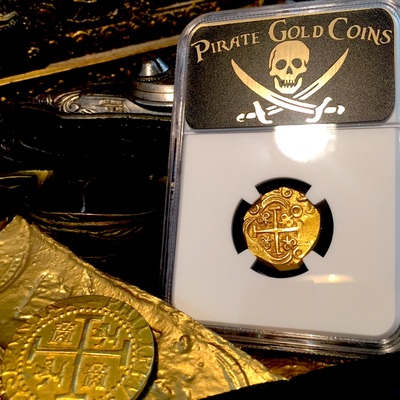 Colombia 2 Escudos "1715 Plate Fleet Shipwreck" 1693 Full 4 Digit Date! Only 1 Known  NGC 62 Mint State! - 300th Anniversary Find 9