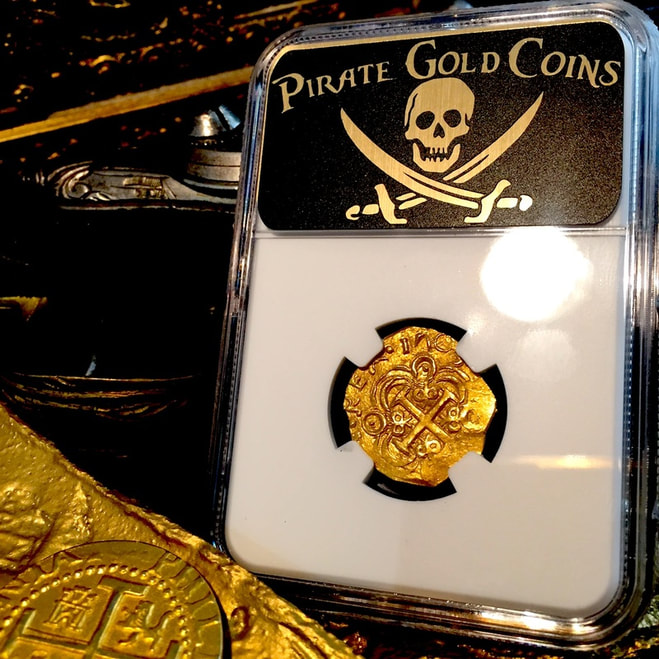 1694-1715 | Colombia 2 Escudos | Pirate Gold Coins 37