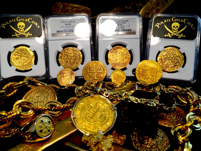 Peru  8 Escudos  1714/3  "Only 1 Known- 1715 Plate Fleet"  NGC 62 12