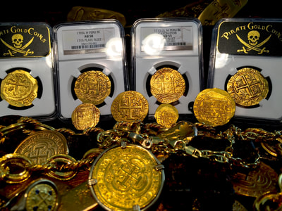 Peru  8 Escudos  1714/3  "Only 1 Known- 1715 Plate Fleet"  NGC 62 34