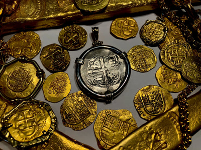 Mexico 4 Reales Philip IV w/ Galleon Ship Pirate Gold Coins Jewelry Treasures 3