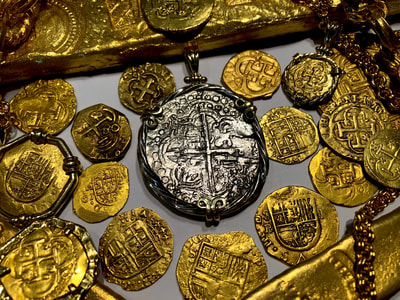 Bolivia 8 Reales Pirate Gold Coins Jewelry Treasures 2