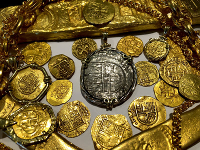 Bolivia 8 Reales Pirate Gold Coins Jewelry Treasures 3