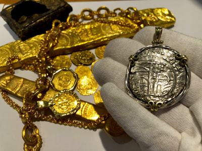 Bolivia 8 Reales Pirate Gold Coins Jewelry Treasures 5