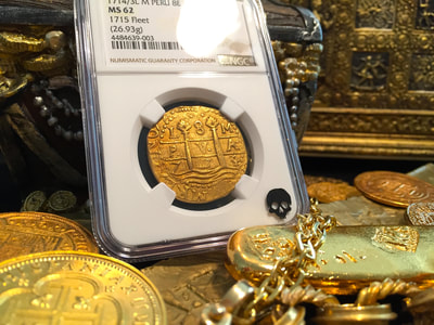 Peru  8 Escudos  1714/3  "Only 1 Known- 1715 Plate Fleet"  NGC 62 6