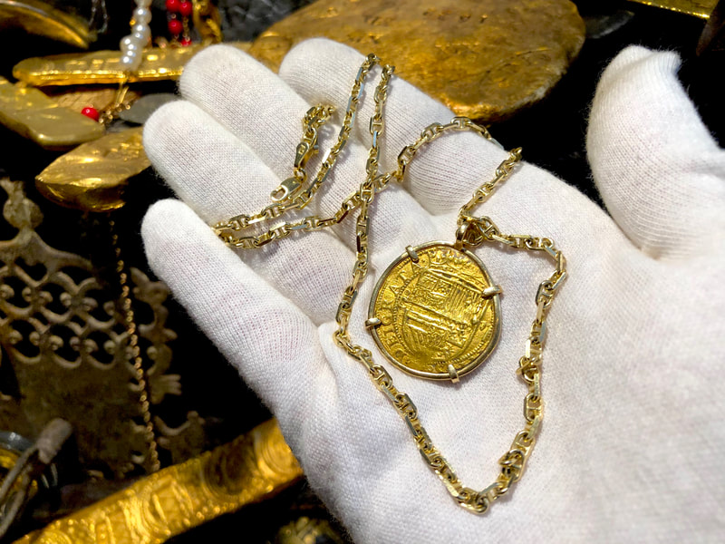 Spain 2 Escudos "Nice Cross! - Toledo Mint"  Treasure Pendant 3