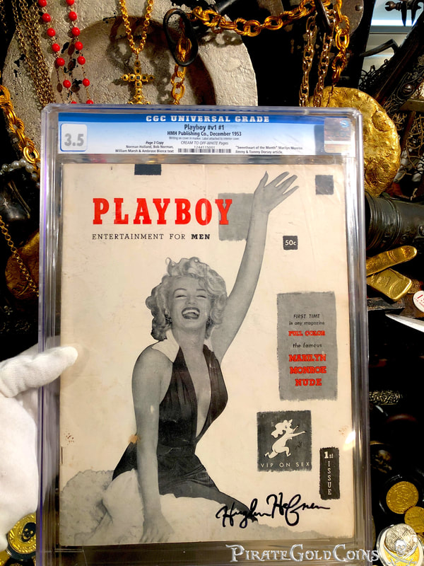 Playboy Magazine Issue #1 Marilyn Monroe SIGNED by Hugh Hefner 9