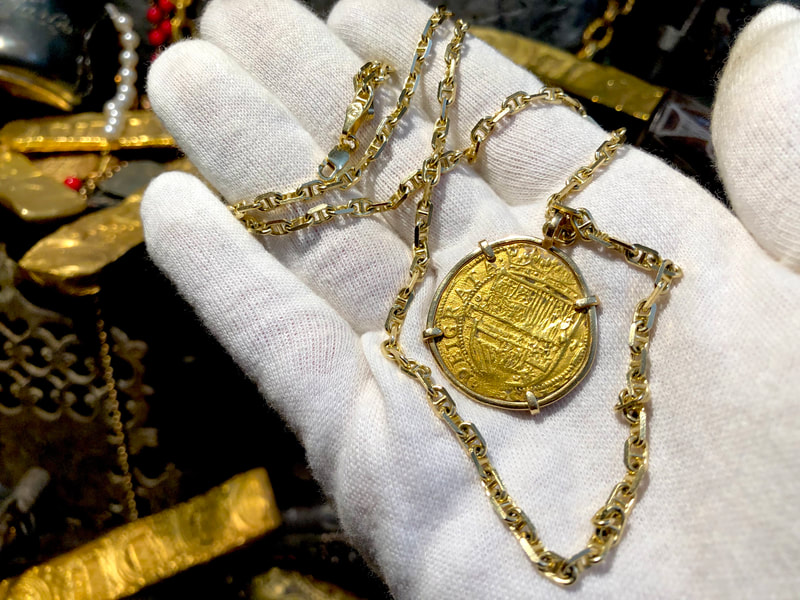 Spain 2 Escudos "Nice Cross! - Toledo Mint"  Treasure Pendant 4