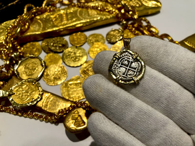 Bolivia 1 Real 1652 "El Consolacion Shipwreck 1681" 18kt Bezel 4