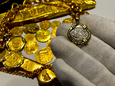 Bolivia 1 Real 1652 "El Consolacion Shipwreck 1681" 18kt Bezel 8