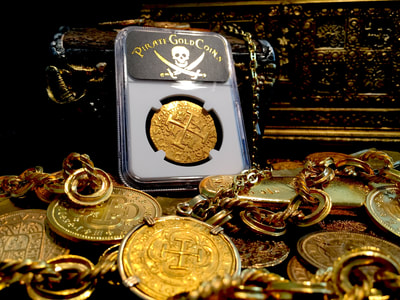 Peru 8 Escudos 1712 "1715 Plate Fleet Shipwreck" NGC 64  Pirate Gold Coins 3