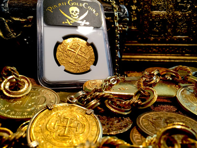 Peru 8 Escudos 1712 "1715 Plate Fleet Shipwreck" NGC 64  Pirate Gold Coins 8