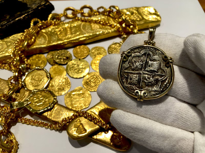 Bolivia 8 Reales 1622 "Atocha Shipwreck w. Mel Fisher COA"  14kt Bezel 7