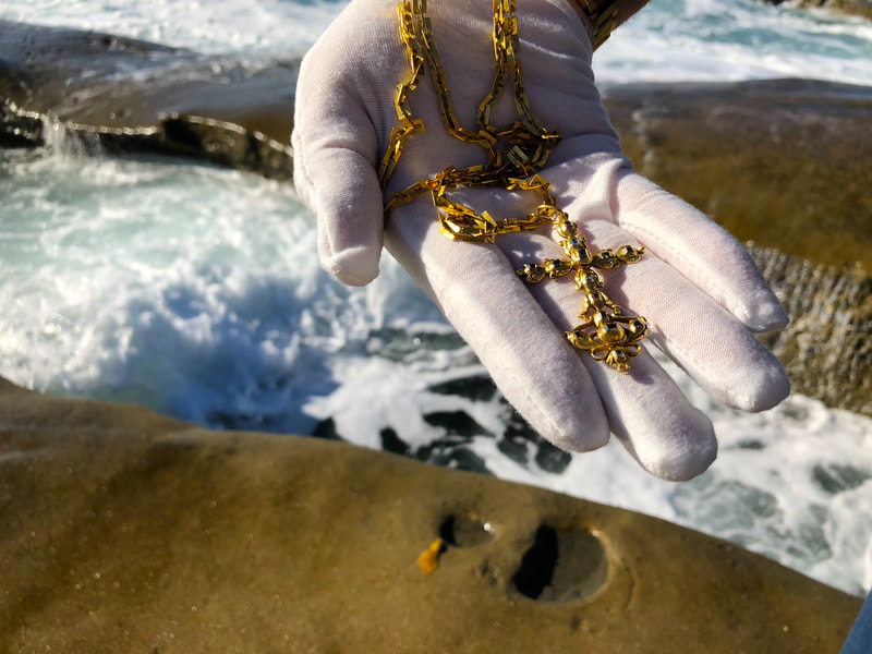 1715 Fleet Shipwreck "Queen's Jewels" Gold & Diamond Cross Pirate Gold Coins 21