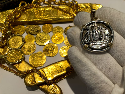 Mexico 4 Reales 1621 "Marvillas Shipwreck" Ship Pendant 9