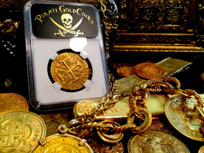 Peru  8 Escudos  1714/3  "Only 1 Known- 1715 Plate Fleet"  NGC 62 14