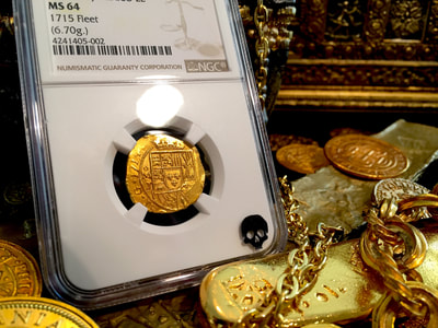 Mexico  2 Escudos  1714  "Only had 1 other 64 w/ no date"  NGC 64 5