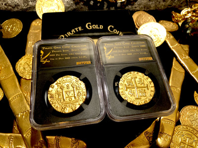 Peru 8 Escudos 1708 Gold Plated Pirate Gold Coins Shipwreck Collection 15
