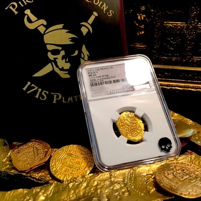 Mexico 2 Escudos 1711-13  "1715 Plate Fleet Shipwreck - 300th Anniversary Find"  NGC  63 6