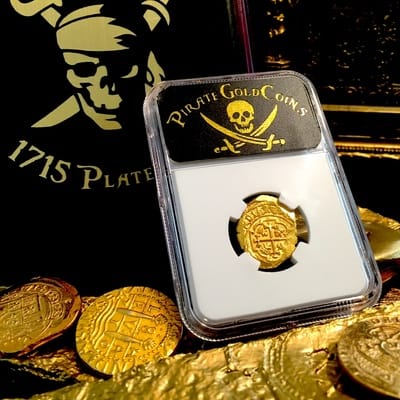 Mexico 2 Escudos 1711-13  "1715 Plate Fleet Shipwreck - 300th Anniversary Find"  NGC  63 9