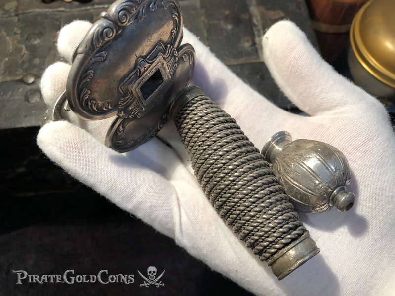 1715 Fleet Shipwreck Silver Sword Handle Queen's Jewels 4