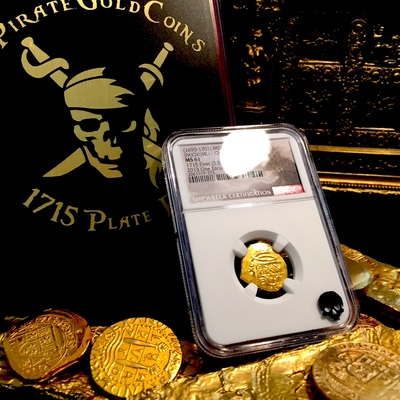 Mexico  1 Escudos  1690-1701  "Jeweled Cross!"  NGC 61  1715 Plate Fleet Shipwreck 300th Anniversary Find 6