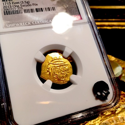Mexico  1 Escudos  1690-1701  "Jeweled Cross!"  NGC 61  1715 Plate Fleet Shipwreck 300th Anniversary Find 7