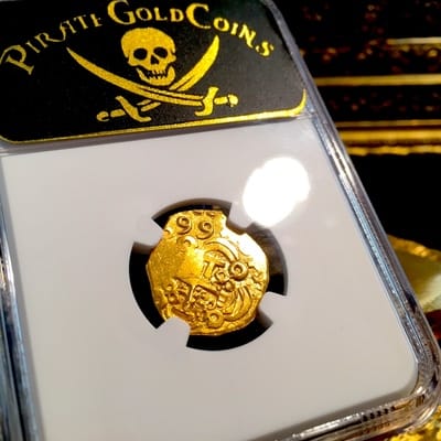 Colombia 2 Escudos 1699 "1715 Plate Fleet Shipwreck- 300th Find"  NGC 60 3