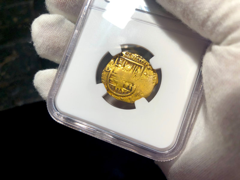 Spain 2 Escudos 1617 "Dated" NGC 30 Pirate Gold Coins Treasure Doubloon Loot 4