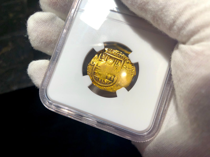 Spain 2 Escudos 1617 "Dated" NGC 30 Pirate Gold Coins Treasure Doubloon Loot 5