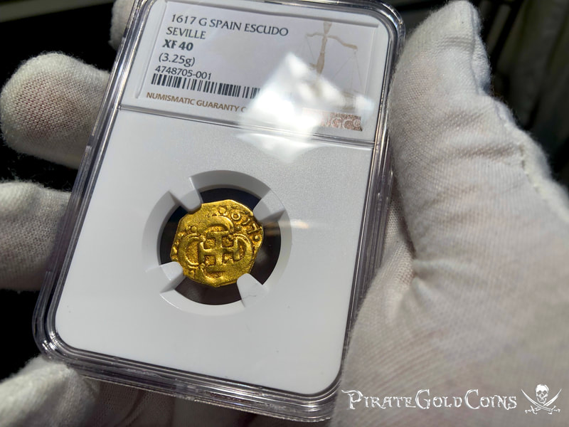 Spain 1 Escudo 1617 "Full 4 Digit Date" NGC 40 2