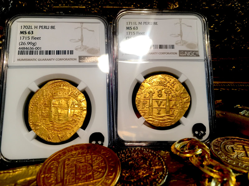 Peru 8 Escudos 1702 "1715 Plate Fleet Shipwreck" NGC 63 5