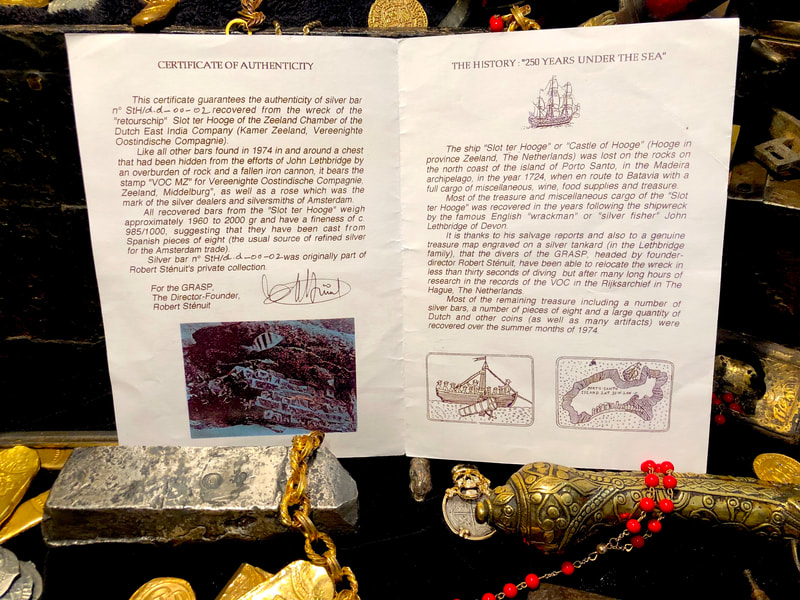 Dutch East India Trading Co. 1724 Silver Bar Slot Tea Hooge Shipwreck 8