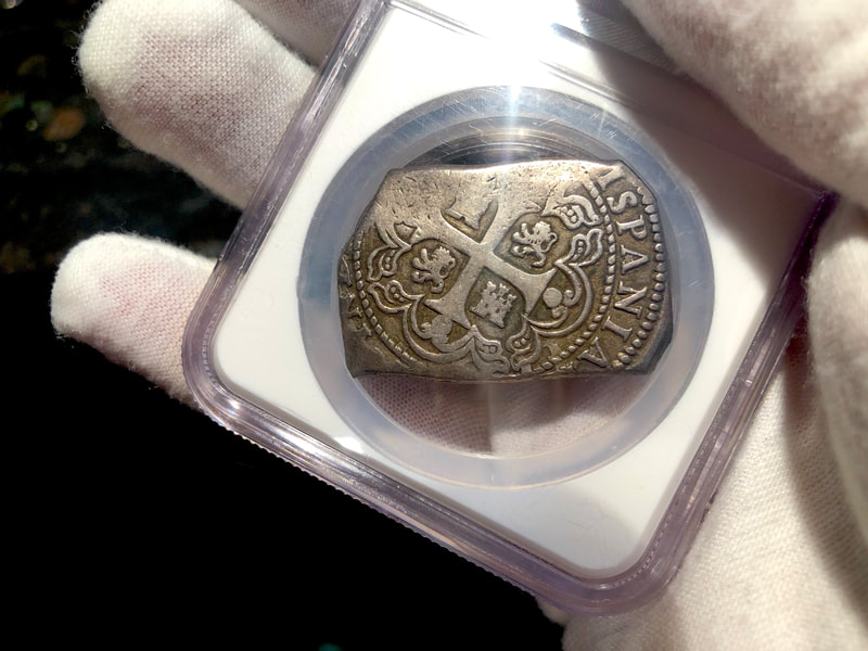 Mexico 8 Reales 1733 Klippe "Full Date" NGC 30 4