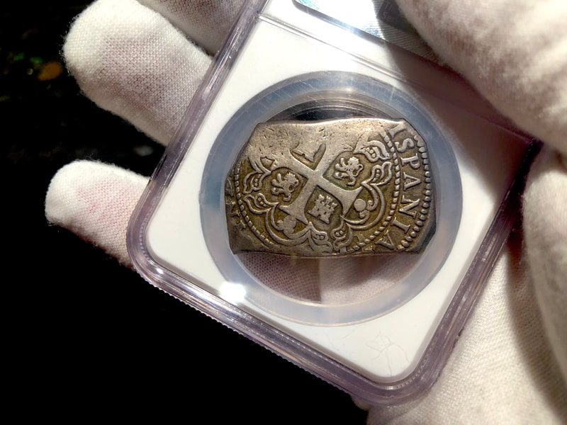 Mexico 8 Reales 1733 Klippe "Full Date" NGC 30 5