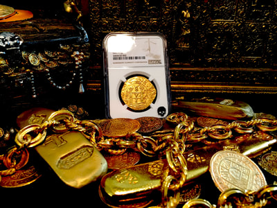 Peru  8 Escudos  1711  "1715 Plate Fleet Shipwreck"  NGC 63 Finest Known 3