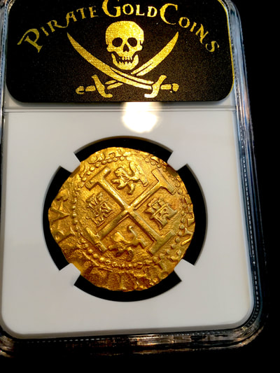 Peru  8 Escudos  1711  "1715 Plate Fleet Shipwreck"  NGC 63 Finest Known 10