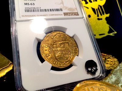 Spain 1610 "Dated!"  2 Escudos "Philip III" NGC 63 7