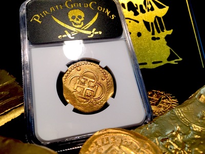 Spain 4 Escudos 1556-98 "Full Crown- Philip II"  NGC 55 7