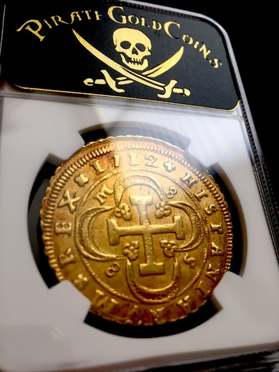 Spain 8 Escudos 1712 "Only 1 Known for Variety"  NGC 58 12