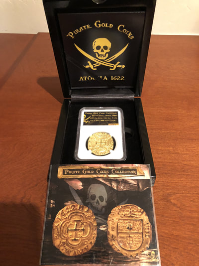 Colombia 8 Escudos 1622 Gold Plated Pirate Gold Coins Treasure Collection 11