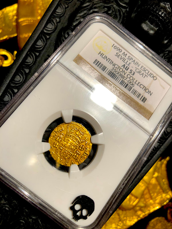 Spain 1 Escudo 1699 "Dated- Huntington Collection" NGC 53 3