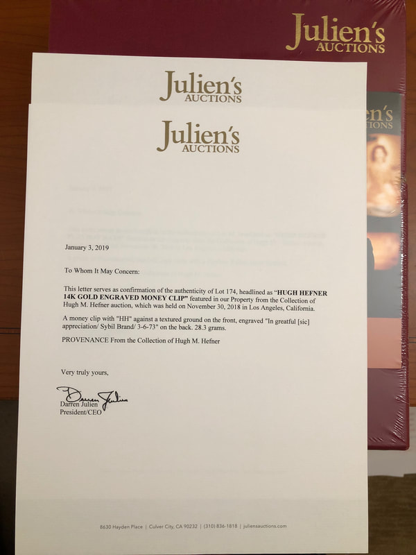 Hugh Hefner Personal Money Clip Solid Gold Play Boy Treasures 18