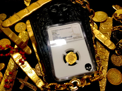 Mexico 1 Escudo 1714 "Finest Known- 1715 Plate Fleet Shipwreck" NGC 65 2