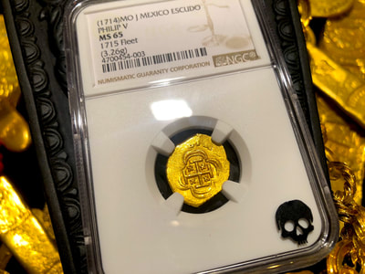 Mexico 1 Escudo 1714 "Finest Known- 1715 Plate Fleet Shipwreck" NGC 65 4