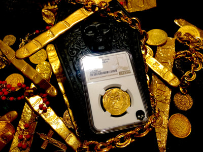 ​Spain 4 Escudos 1556-98 "Philip II" NGC 55 Pirate Gold Coins Treasure 3