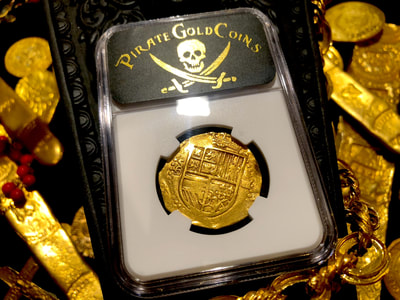 ​Spain 4 Escudos 1556-98 "Philip II" NGC 55 Pirate Gold Coins Treasure 2