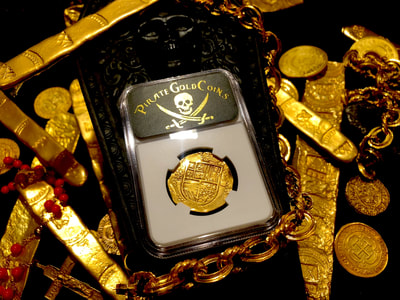 ​Spain 4 Escudos 1556-98 "Philip II" NGC 55 Pirate Gold Coins Treasure 10